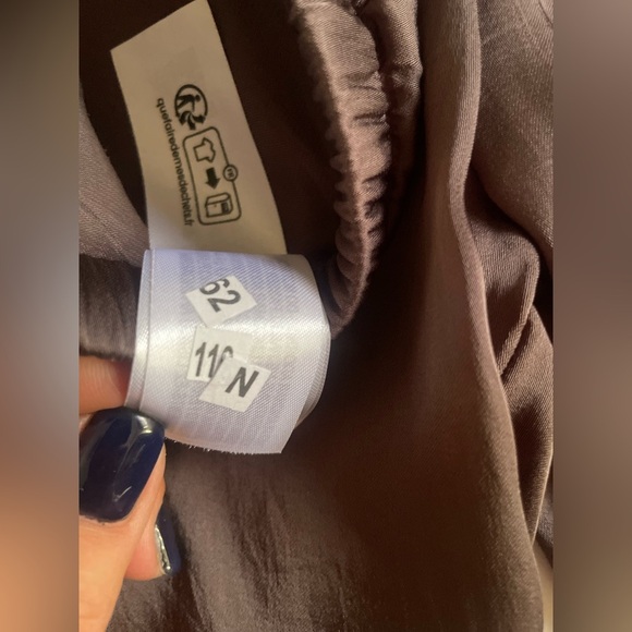 Zara Embroidered Satin Trousers Silver Gray  Size Small
Adjustable - Picture 14 of 15